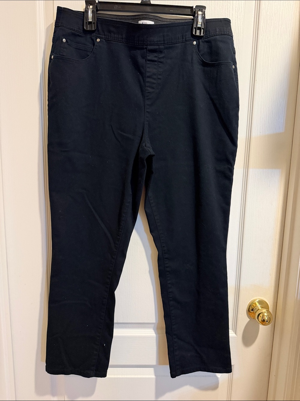 2 pairs of Kim Rogers Straight Leg Pants. Navy and Black